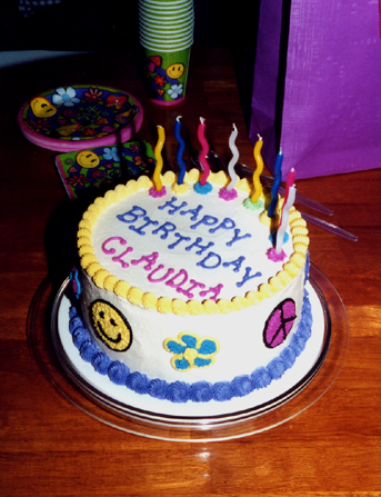 70s Theme birthday cake