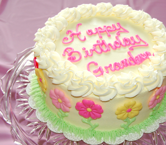 Floral grandma bday cake