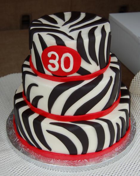 30th Birthday Zebra striped